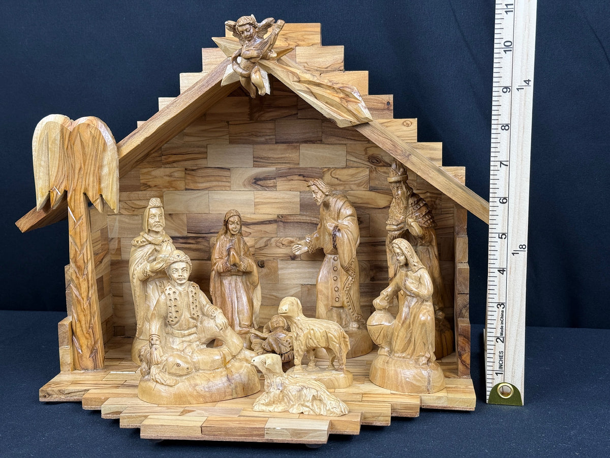 Hand Carved Olive Wood Nativity Set