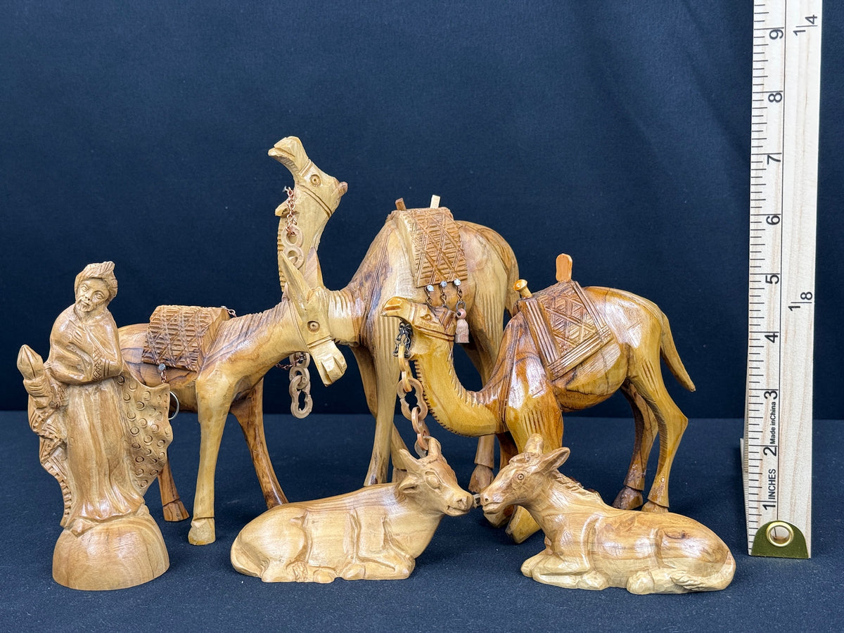 Hand Carved Olive Wood Nativity Set