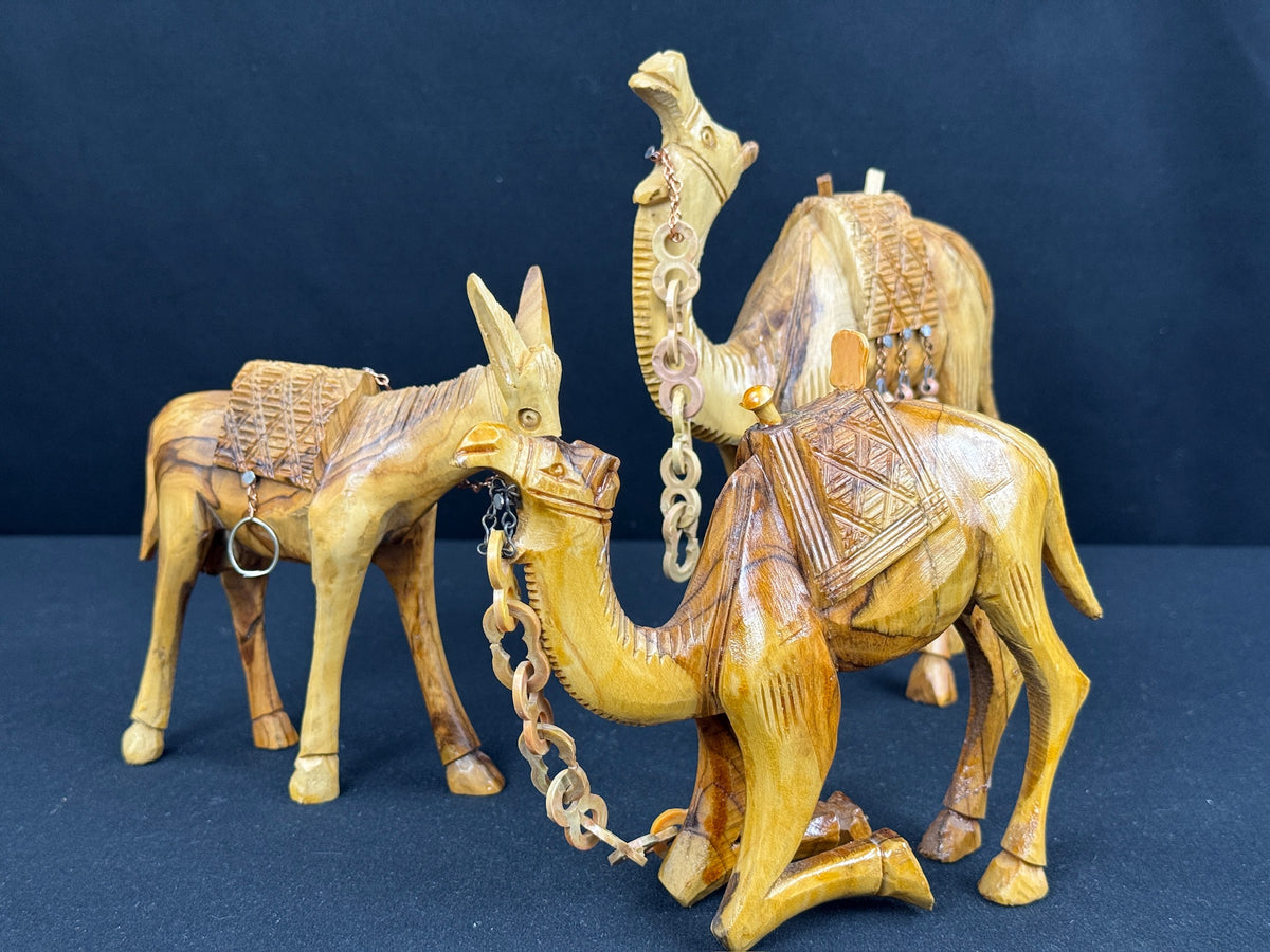Hand Carved Olive Wood Nativity Set