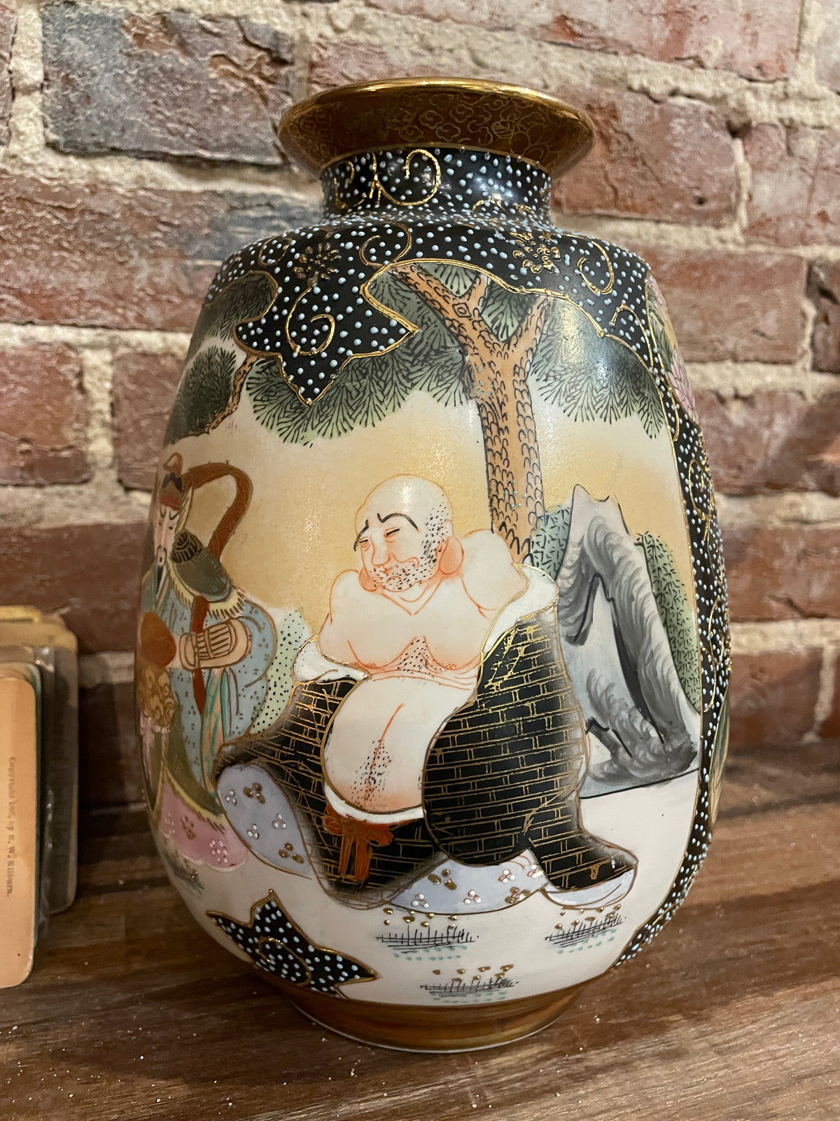 Hand Painted Chinese Budai Vase