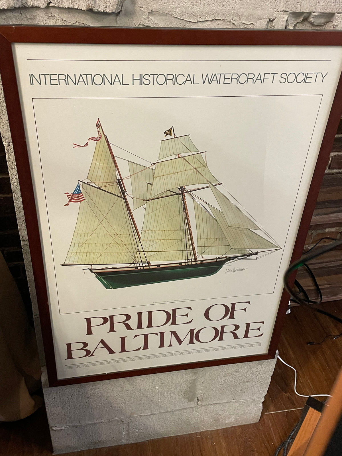 Framed Pride Of Baltimore Print