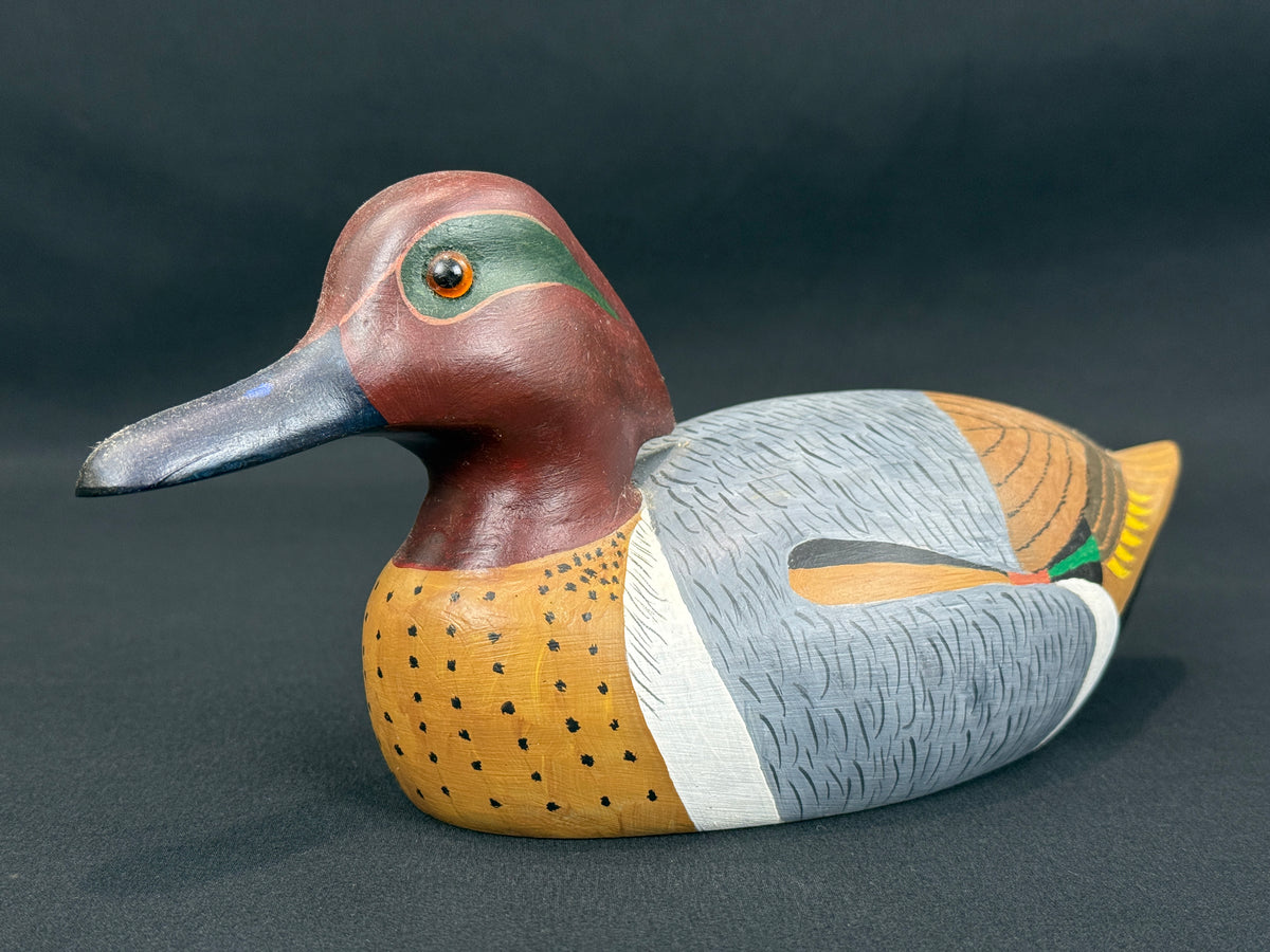 Stanley Lin Green Winged Duck Decoy