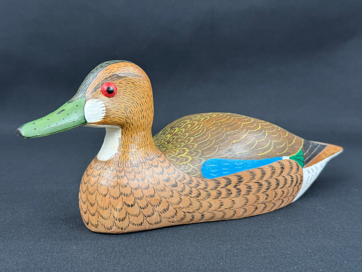 Stanley Lin Green Winged Teal Duck Decoy