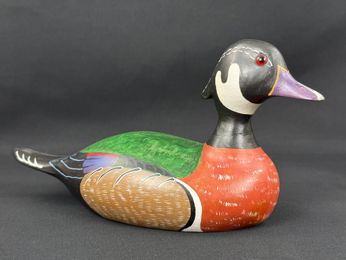 Stanley Lin Woodduck Drake Duck Decoy