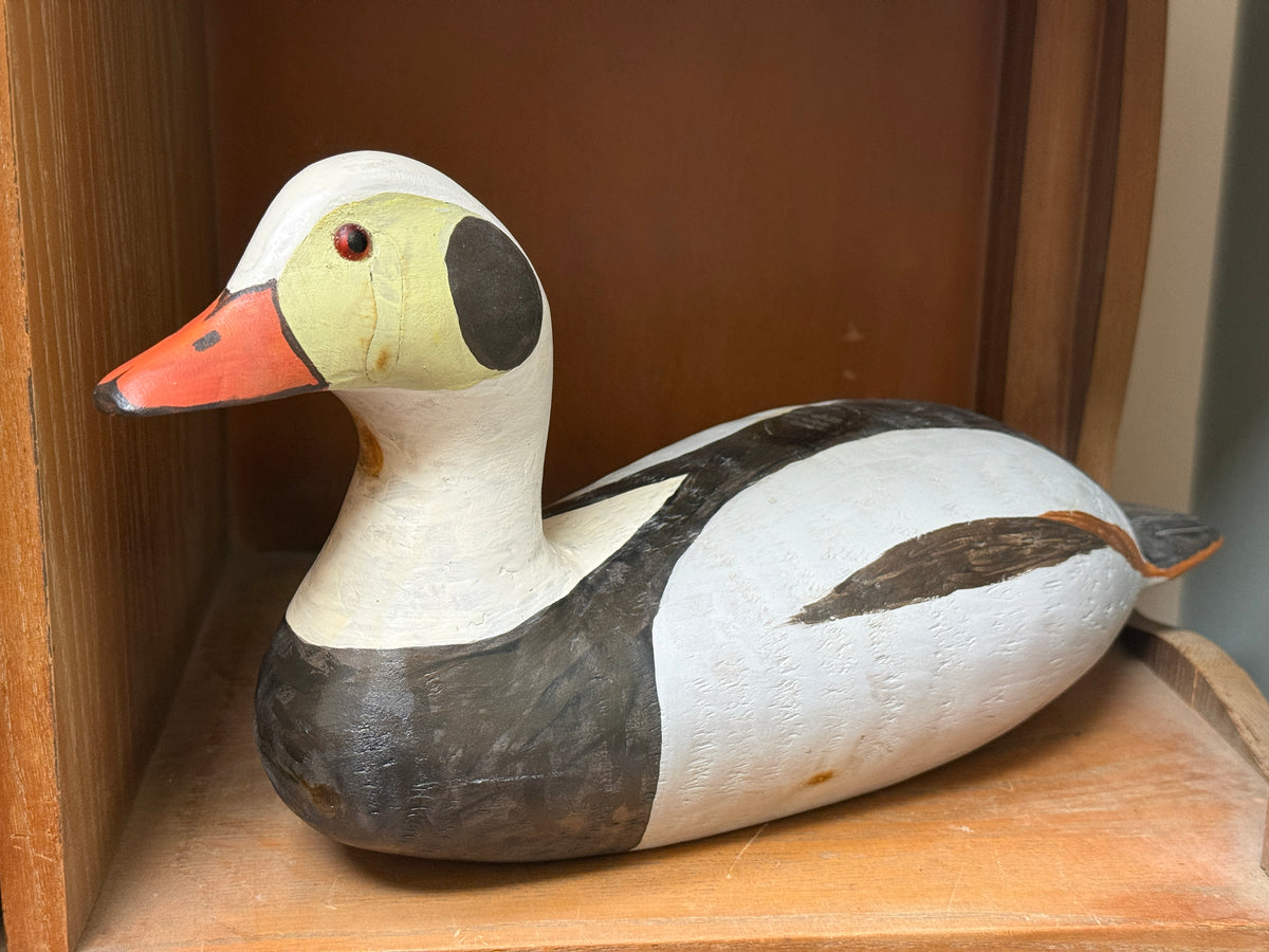 Stanley Lin White and Brown Duck Decoy