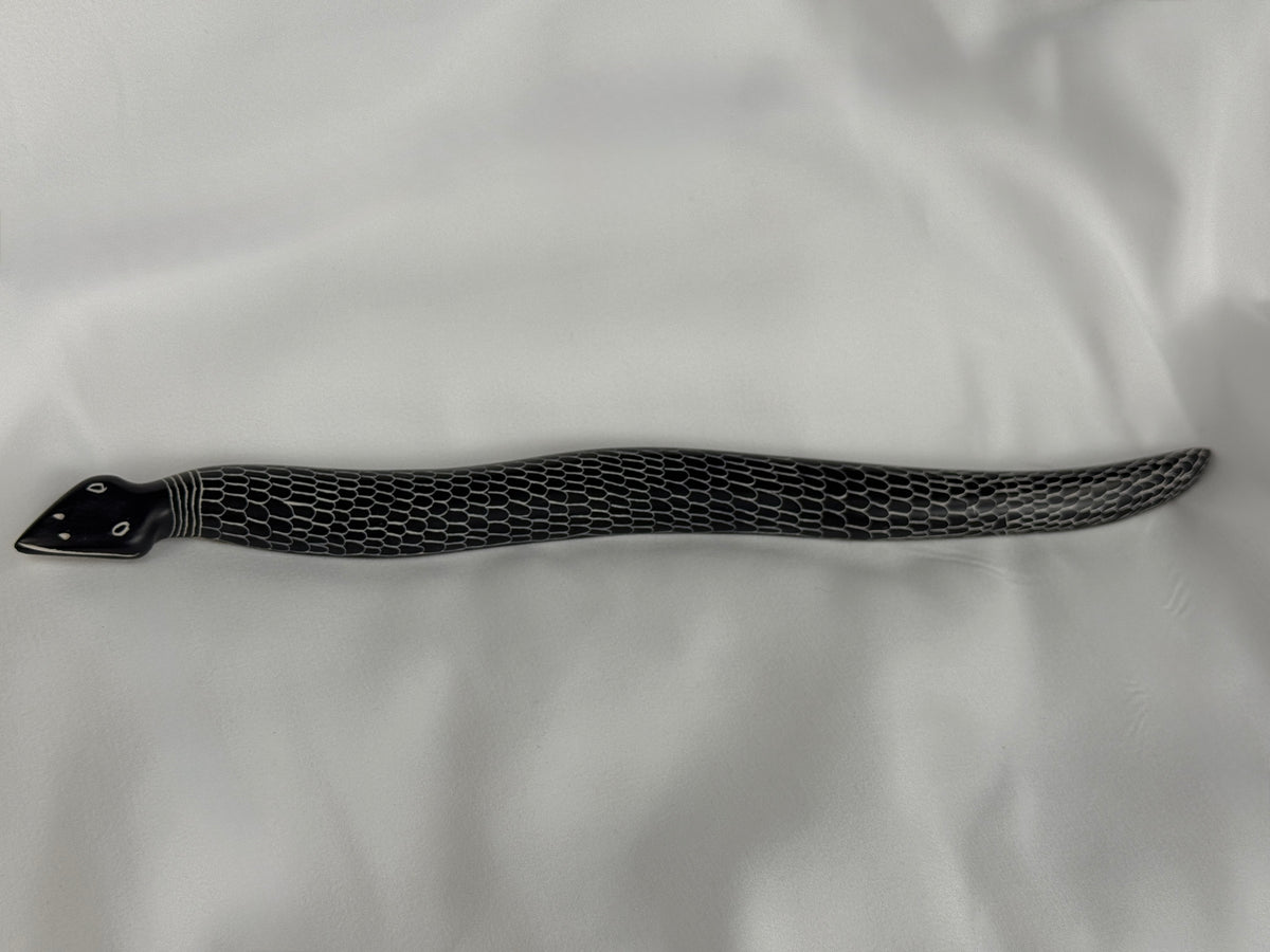 Carved Soapstone Snake Sculpture