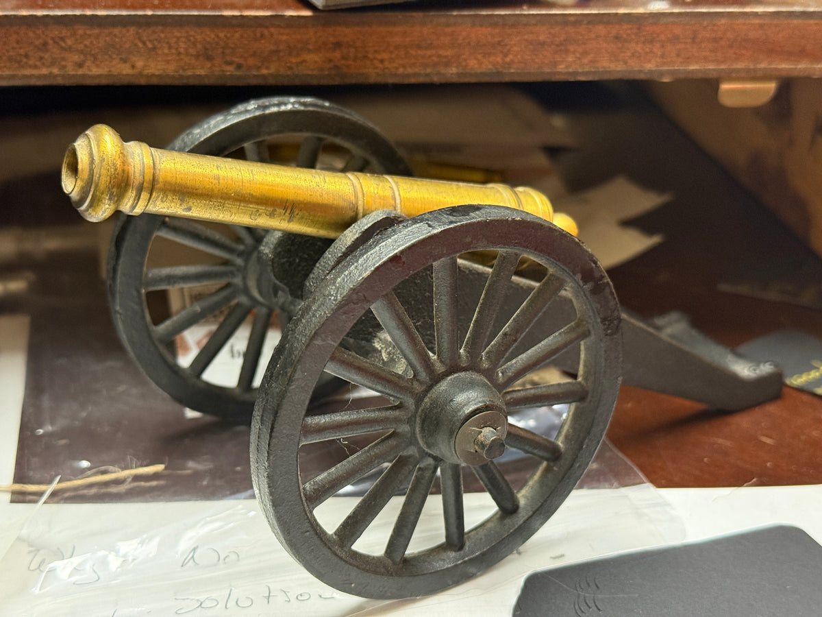 Vintage Brass and Cast Iron Cannon