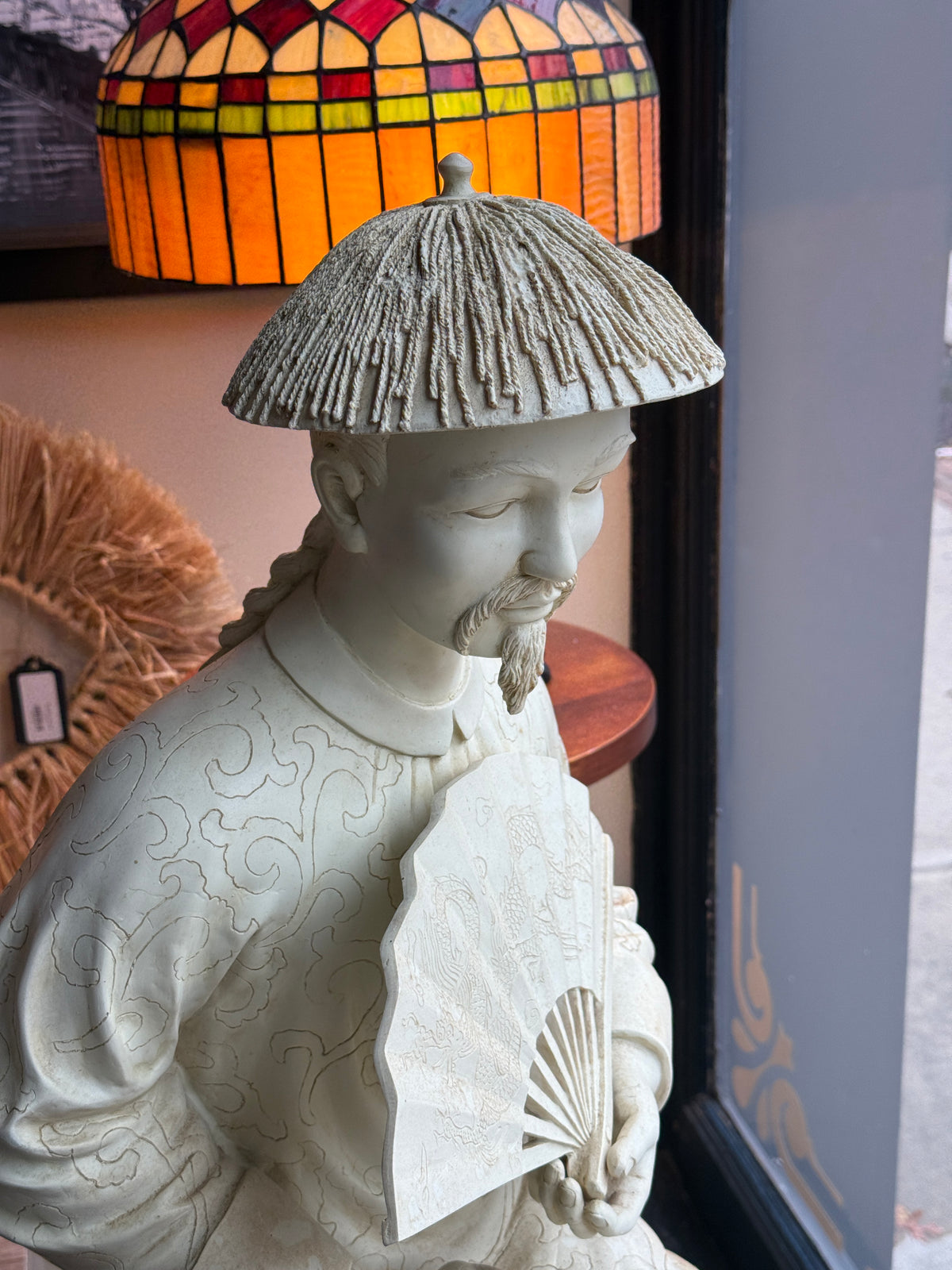 Oriental Resin Statue Pair