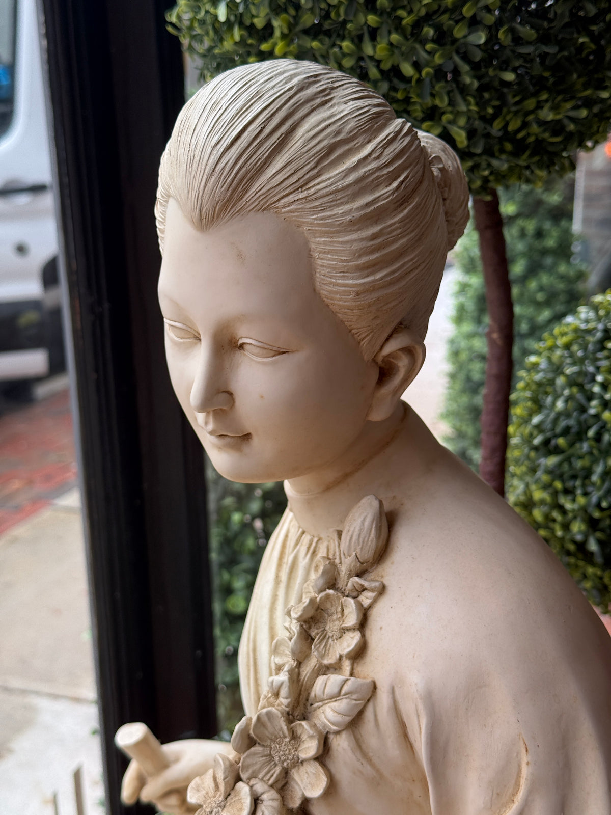 Oriental Resin Statue Pair